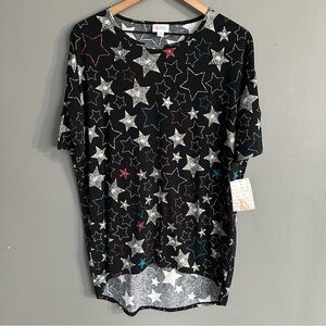 LulaRoe Irma Indepence Day‎ | Black/Red/Cream/Blue